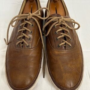 Frye Mens Gavin Deck Casual Shoe Brown Leather Lace Sneakers